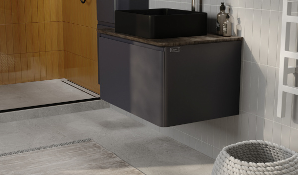 Тумба Морелле 80 подвесная Антрацит/Трюфель