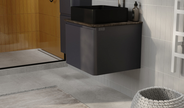 Тумба Морелле 60 подвесная Антрацит/Трюфель