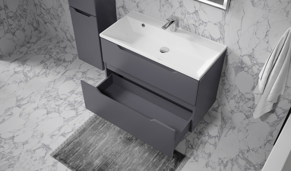 Тумба Вектор 90 подвесная антрацит