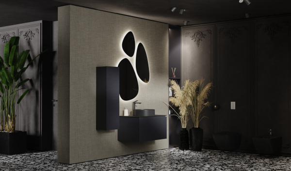 Тумба Stone 80 подвесная, Антрацит