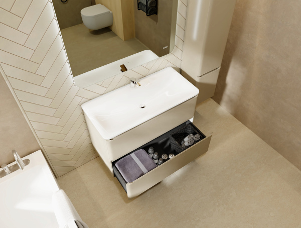 Комплект мебели Вельто 100 с 2 ящ. подвесной светло-коричневый