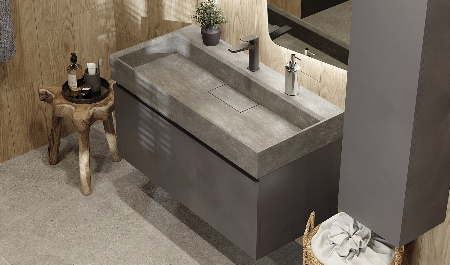 Комплект Facet 100 подвесной, антрацит