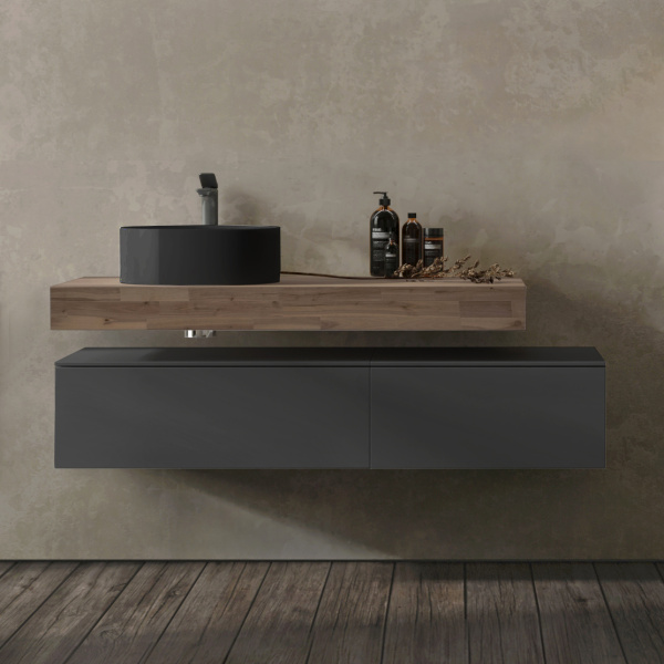 Комплект мебели Modulare 140 подвесной Антрацит