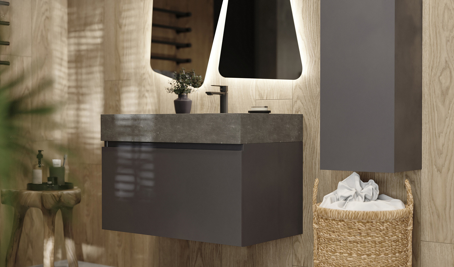 Комплект Facet 80 подвесной, антрацит