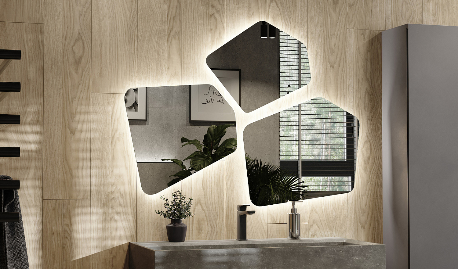 Комплект Facet 100 подвесной, антрацит