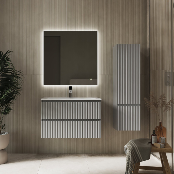 Комплект мебели Костон 80 подвесной Светло-серый