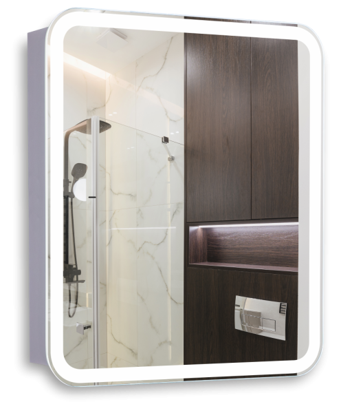 Зеркало-шкаф Ленора Белый 70х80 Бесконтакт