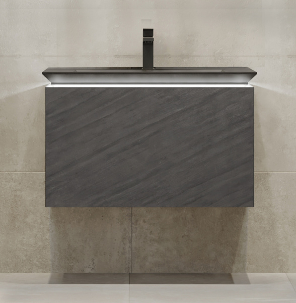 Тумба Incline 80 подвесная, бетон