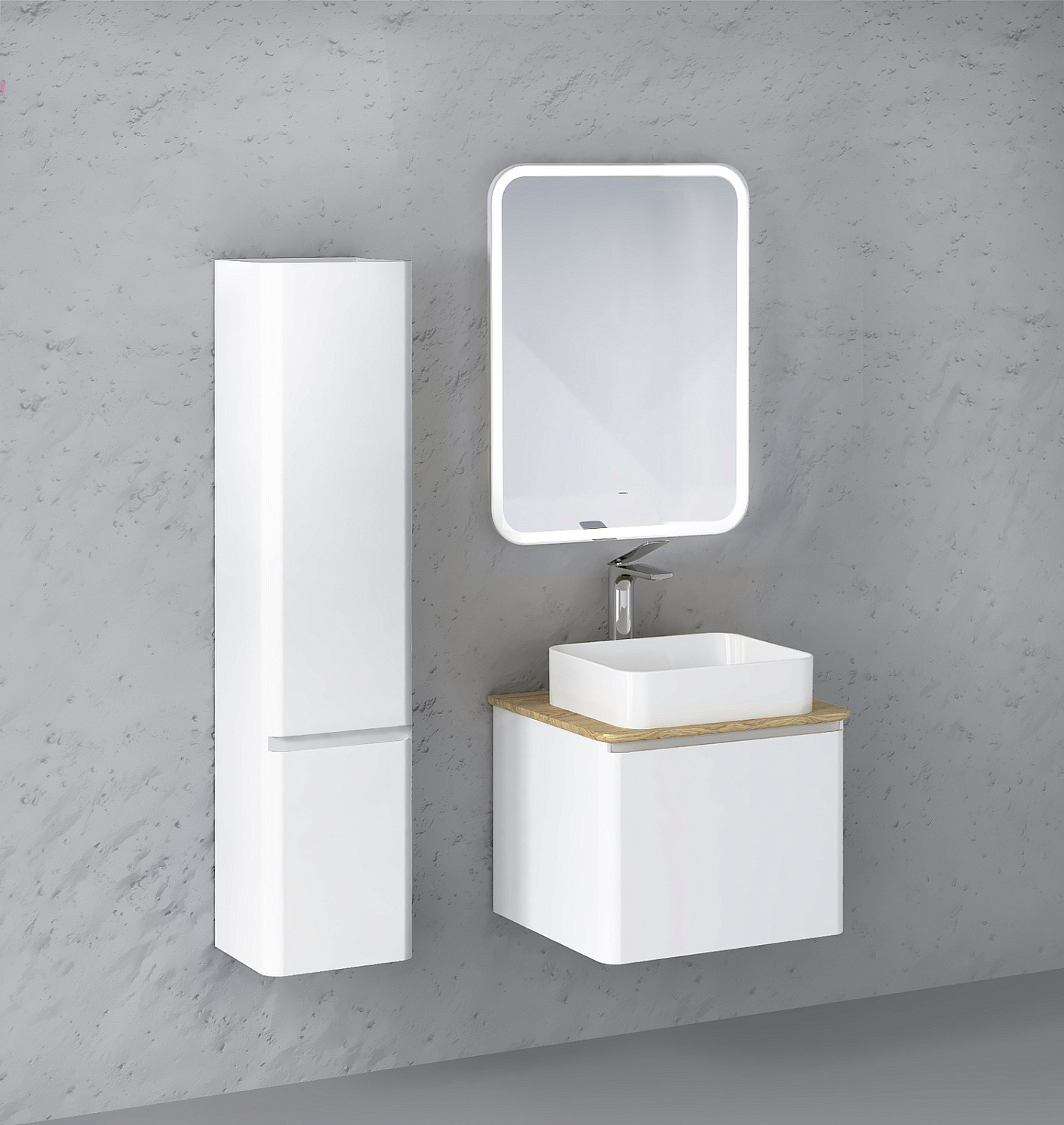 Пенал Морелле , подвесной белый