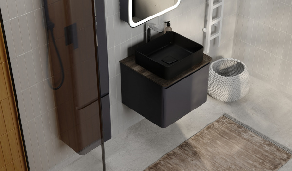 Тумба Морелле 60 подвесная Антрацит/Трюфель